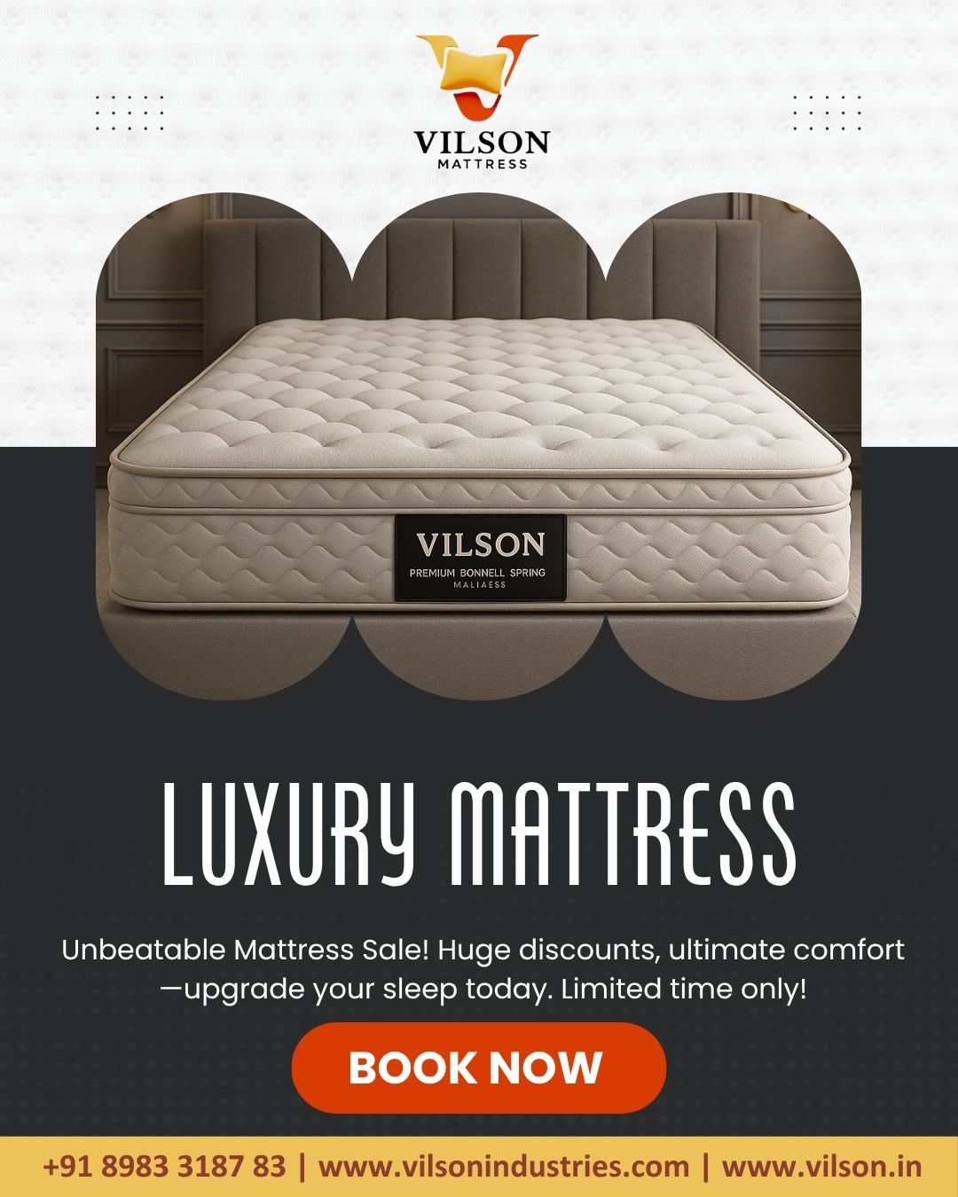 Upgrade your sleep with the comfort of Vilson Luxury Mattress 